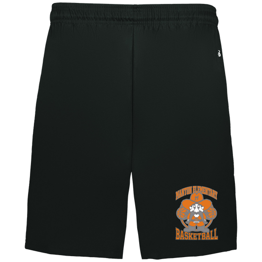 manton-ranger-mascot-hoops-badger-adult-b-core-7-inch-short-with-pockets — Black — Front — source sha256 146436617196ca3098afcd7226f1d7140b047393704b40514bdbfff0ad933214 — Color position 1
