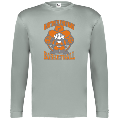 manton-ranger-mascot-hoops-c2-mens-performance-long-sleeve-tee — Silver — Front — source sha256 2e1b7b6f1e7babb7370cd8489934a279a955bbcb62cb909ed361f551daf0de10 — Color position 3