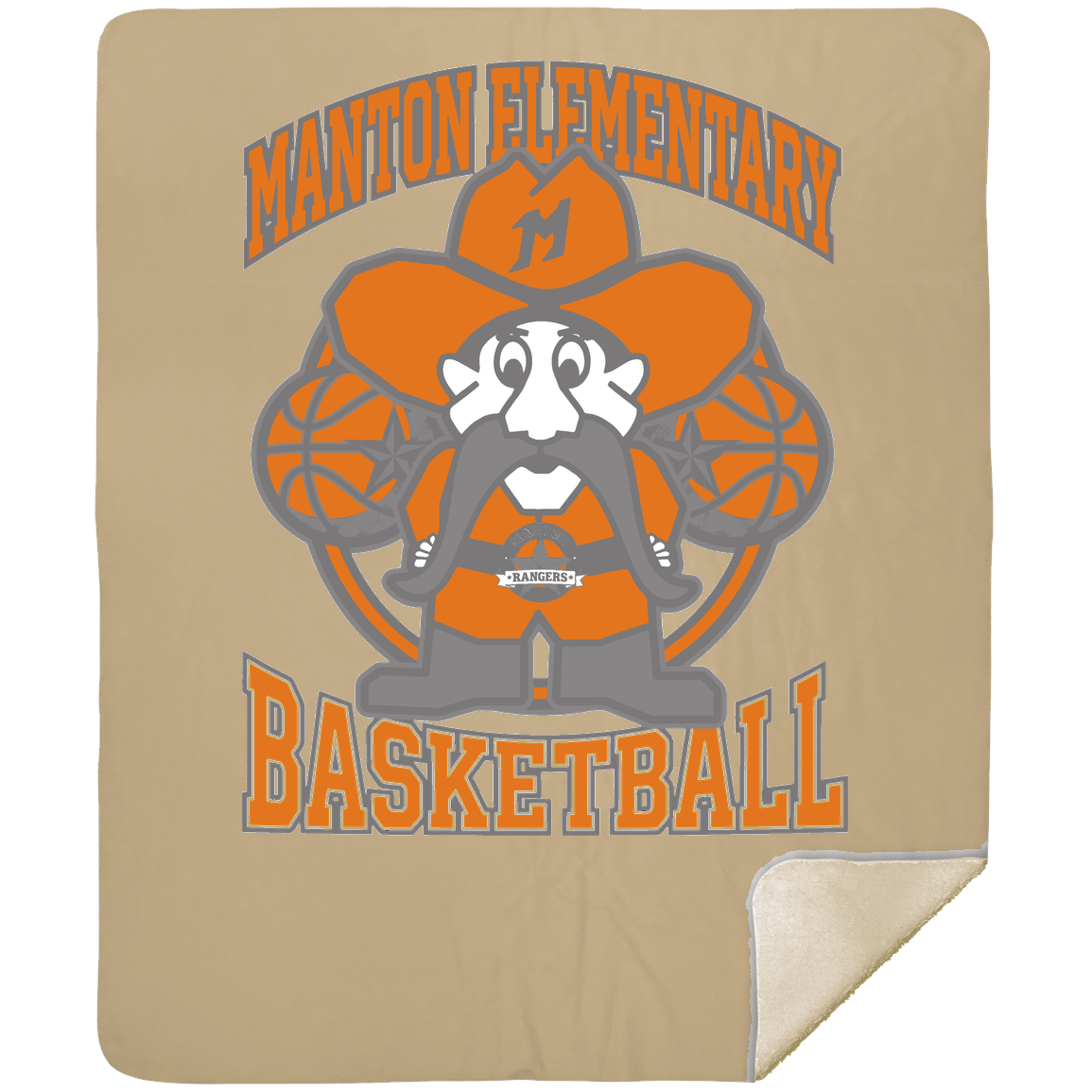 manton-ranger-mascot-hoops-mshm-premium-sherpa-blanket-50x60 — Tan — Front — source sha256 322e1c8e0f0e02424f24e4a83aad9cb08d2e8b802fbb35055c75c6c61f1a5596 — Color position 5