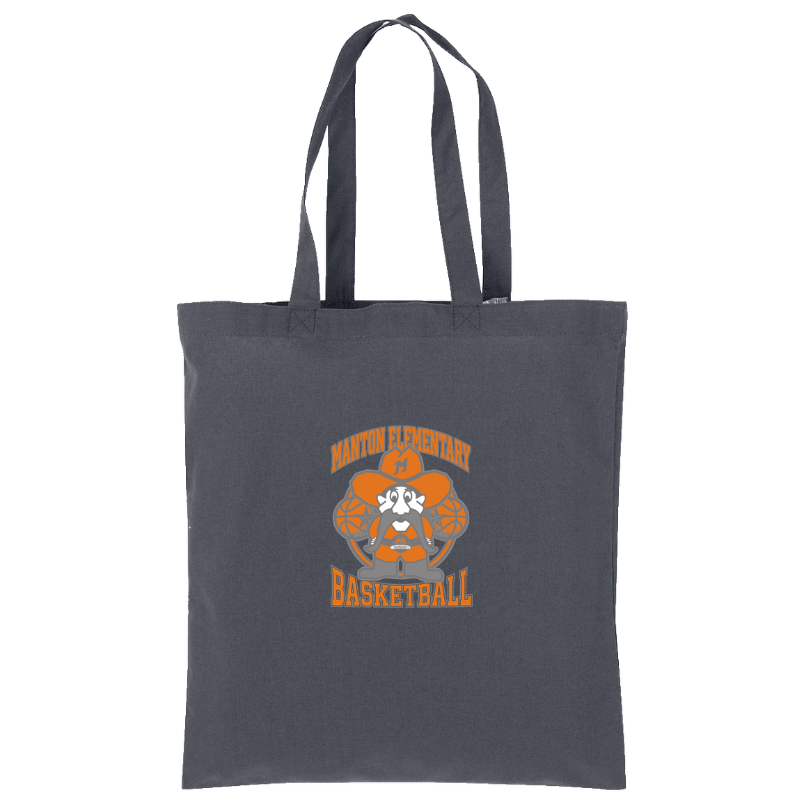 manton-ranger-mascot-hoops-port-authority-core-cotton-tote — Storm Grey — Front — source sha256 32f48c3efd4e9dd1852f9dfc57fdb7256c61bed8ac54e5712e70234432de3a68 — Color position 4