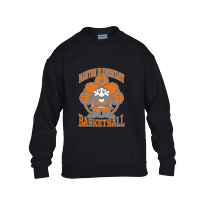 manton-ranger-mascot-hoops-gildan-kids-heavy-blend-fleece-crew — Black — Front — source sha256 39a9cee695942d70777d99733c1875885240bace6a1af806a4415c4cd3390628 — Color position 1