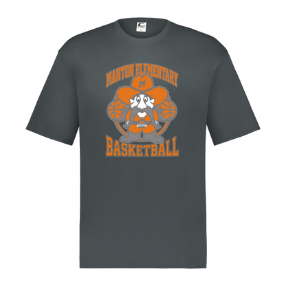 manton-ranger-mascot-hoops-c2-mens-performance-short-sleeve-tee — Graphite — Front — source sha256 4b97ec81a0204d10e656b68e979d9532dac4428cc47fd9ae3e520d25b0be7875 — Color position 2