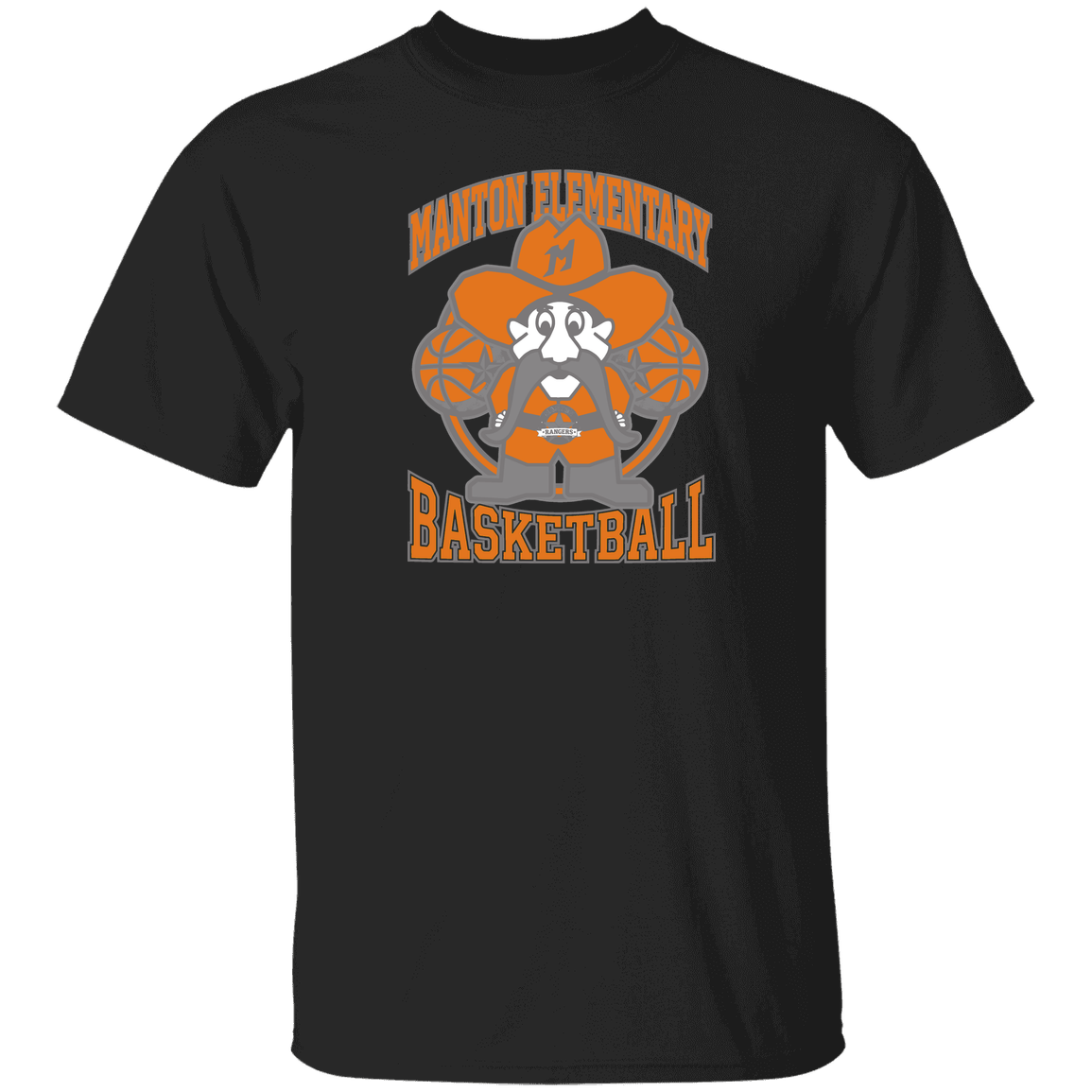 manton-ranger-mascot-hoops-gildan-youth-5-3-oz-100-cotton-t-shirt — Black — Front — source sha256 4c9a935e9d4f6edcb1fde8b6bdb5820bfd97c87b7eb2dede30d262038ab06bbd — Color position 2