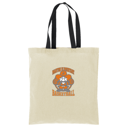 manton-ranger-mascot-hoops-port-authority-core-cotton-tote — Natural/Deep Black — Front — source sha256 4d9ec9f43e66806cea168d295e645a3bf9088c562b92b05224858a5a08617e0d — Color position 3