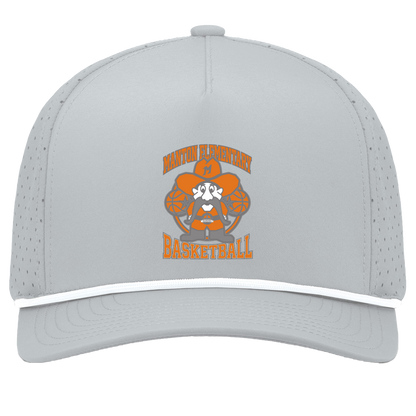 manton-ranger-mascot-hoops-pacific-headwear-weekender-perforated-snapback-cap — Silver/White — Front — source sha256 51d18f4aad132504e07c17e621fb4c6ec5a6a57304e243bd2ef08e3d4797e29f — Color position 5