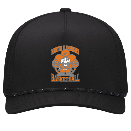manton-ranger-mascot-hoops-pacific-headwear-weekender-perforated-snapback-cap — Black/Black — Front — source sha256 60e222d2431686fb38965442ff412ea36ad065cf7a11b1b5d16bc9a87f793761 — Color position 1