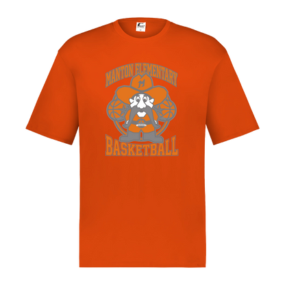 manton-ranger-mascot-hoops-c2-mens-performance-short-sleeve-tee — Orange — Front — source sha256 68c5c4b314dd1618e2774742e658ae1a619721dd14cae61ea0730129fb4e418a — Color position 5