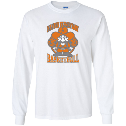 manton-ranger-mascot-hoops-gildan-youth-ls-t-shirt — White — Front — source sha256 6a8a8395afc521de7eff55f38a2116be6cf498a815b189026a2a6c2902b9c1c7 — Color position 2