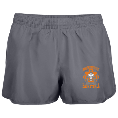 manton-ranger-mascot-hoops-augusta-ladies-wayfarer-running-shorts — Graphite — Front — source sha256 71cdb985721bf6679ac655e4c6942f73682d22cb6ede1b66479428ab9906db9b — Color position 2