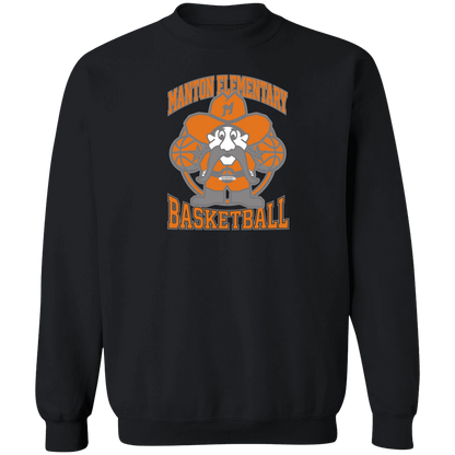 manton-ranger-mascot-hoops-gildan-crewneck-pullover-sweatshirt — Black — Front — source sha256 76458b080aa9d14f443dd983170d5f119b3be08a6b39bc22aa5c6a1910c8d46e — Color position 4