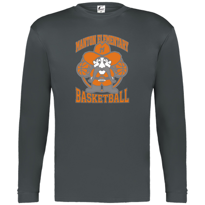 manton-ranger-mascot-hoops-c2-mens-performance-long-sleeve-tee — Graphite — Front — source sha256 8fcfb70e6cad370abe050c7b54e20327cace2578ebc3f56eccf86c8db3df05bf — Color position 2