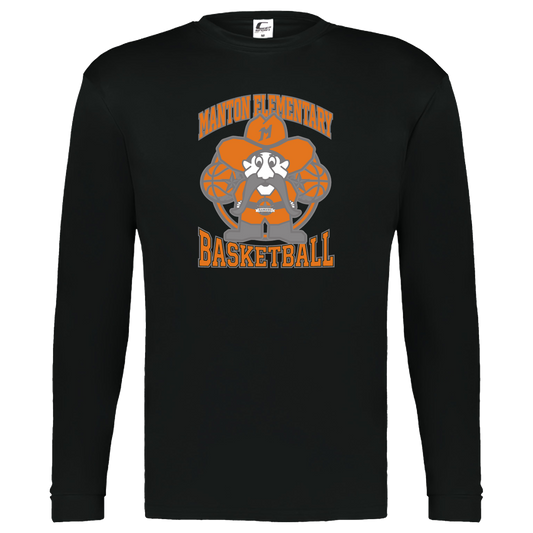 manton-ranger-mascot-hoops-c2-kids-performance-long-sleeve-tee — Black — Front — source sha256 92f0ac9a584cb628fae657850ba7238a24bbfe5ad96f8b4f0692eb53cb3b374a — Color position 1