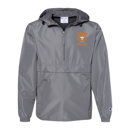 manton-ranger-mascot-hoops-champion-unisex-packable-anorak-jacket — Graphite — Front — source sha256 99a3c8d7da7b535d01e069c7294be96712cf78973c0c84f1b208d9830379a214 — Color position 2