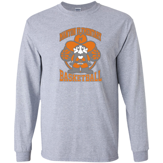 manton-ranger-mascot-hoops-gildan-youth-ls-t-shirt — Sport Grey — Front — source sha256 a4ec7bd4243159b0a9b796f20a24a7a26693288b9652ddde55da1bca0739c713 — Color position 1