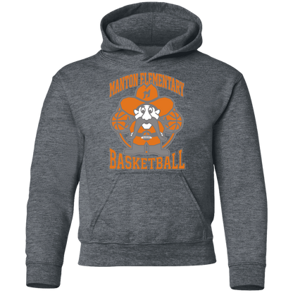 manton-ranger-mascot-hoops-gildan-youth-pullover-hoodie — Dark Heather — Front — source sha256 aa4a4020009969d2d87b9108e5dfd334bade9caa2207f0ef0f037a5cbda3bfc0 — Color position 4