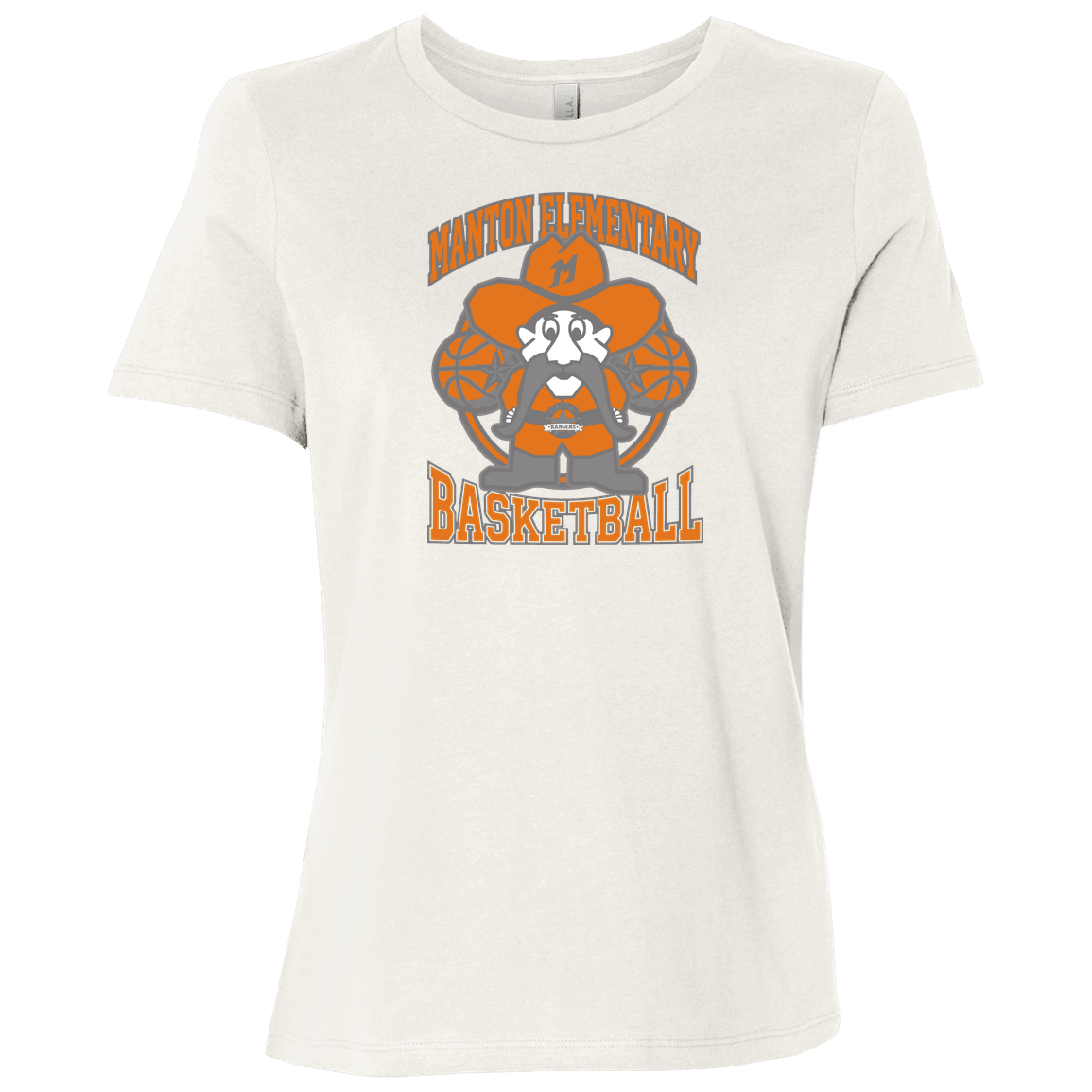 manton-ranger-mascot-hoops-bella-canvas-ladies-relaxed-jersey-short-sleeve-t-shirt — Vintage White — Front — source sha256 ad3666e11aa6a2a3e6d93e27c8e354b727d4e42008dfb2f3f2027e3d8765b010 — Color position 2
