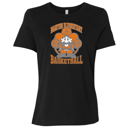 manton-ranger-mascot-hoops-bella-canvas-ladies-relaxed-jersey-short-sleeve-t-shirt — Black — Front — source sha256 ae2b5ff5b707027a587484070e6aa292e680944f4f7f269af344700f7be7551b — Color position 5