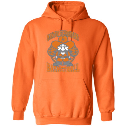 manton-ranger-mascot-hoops-gildan-pullover-hoodie — Safety Orange — Front — source sha256 bf520395786de64366540a0351064784c97805b5384b02ec5d24670f5af5a511 — Color position 7