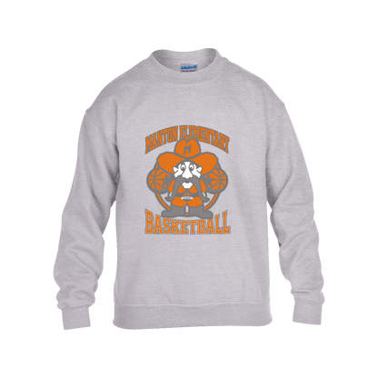 manton-ranger-mascot-hoops-gildan-kids-heavy-blend-fleece-crew — Grey — Front — source sha256 dc4f9ac36cc14c20e27b3b10278b29e8447dded0b083ff050bc55c9caae65164 — Color position 3
