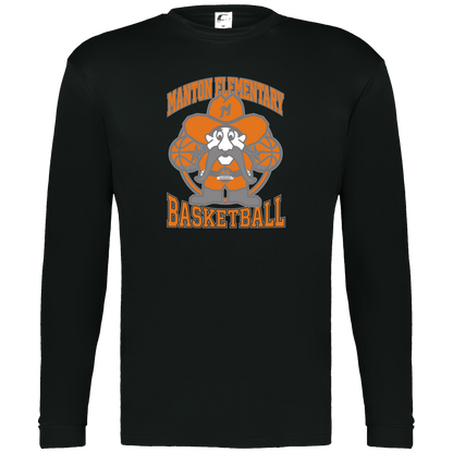 manton-ranger-mascot-hoops-c2-mens-performance-long-sleeve-tee — Black — Front — source sha256 ff675e2adaf7a5a8f0889f7de7cebb1e6607350a90c94159d9ff206731139785 — Color position 1