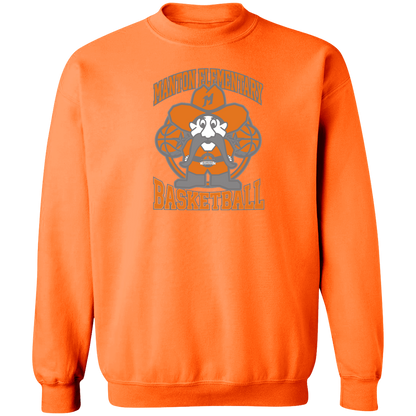 manton-ranger-mascot-hoops-gildan-crewneck-pullover-sweatshirt — Safety Orange — Front — source sha256 ffb45f7591fa7d63836b01b38d6921364965c868fd69e340aa95eb640098862c — Color position 7