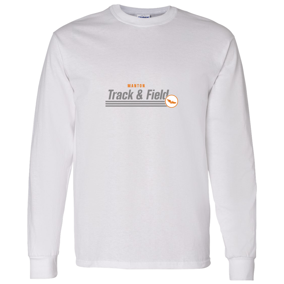 manton-retro-stripes-gildan-ls-t-shirt-5-3-oz — White — Front — source sha256 f7203f51fe4a5aca7bedb0b1e46b3ee60583525b70258ee76b9c753ab1b08ecd — Color position 1