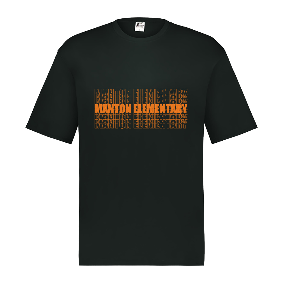 manton-stacked-echo-c2-mens-performance-short-sleeve-tee — Black — Front — source sha256 2870a7d2f2d9cfd250b9511255b75f199c5444ab38a723aee60787696c06dd1c — Color position 1