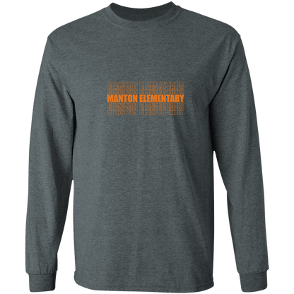 manton-stacked-echo-gildan-ls-t-shirt-5-3-oz — Dark Heather — Front — source sha256 34116dfa2c844f4eb986dd87ce5c3026de623fb3d8a8840023b31fdc4d29f83d — Color position 2