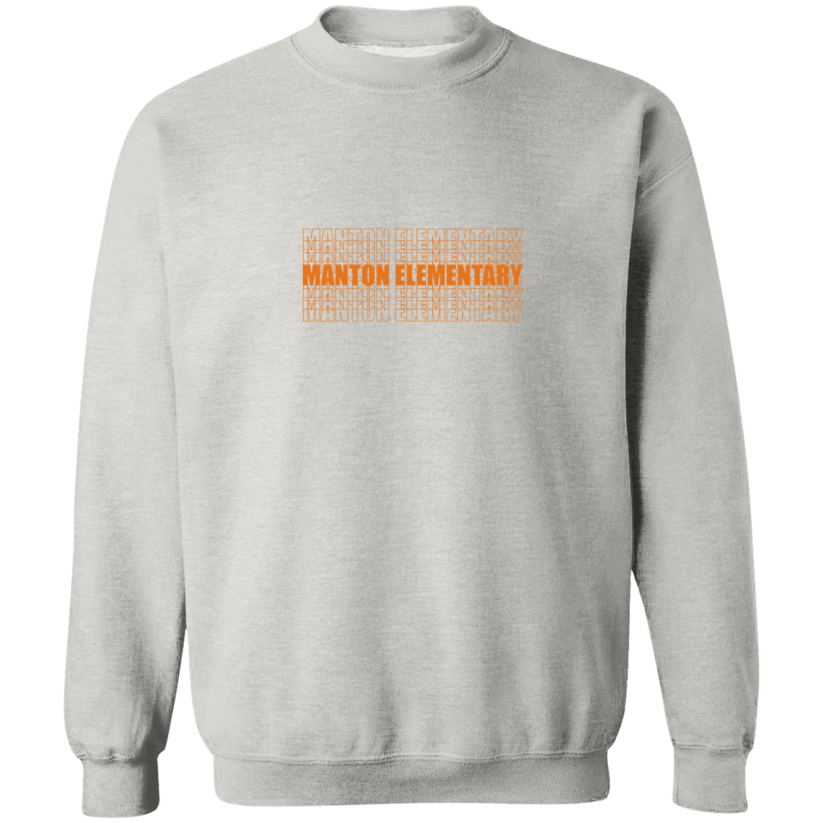manton-stacked-echo-gildan-crewneck-pullover-sweatshirt — Ash — Front — source sha256 481457c3a9a679d2eea54ee79d7a1273377dbad3f658101592549f47ec7d412e — Color position 2