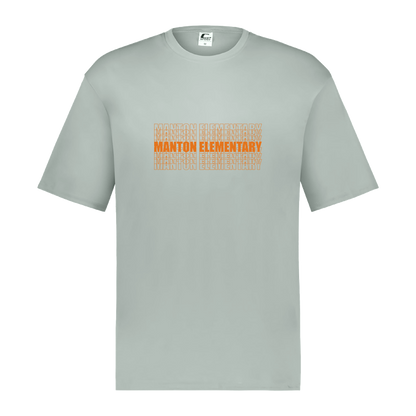 manton-stacked-echo-c2-kids-performance-short-sleeve-tee — Silver — Front — source sha256 5101ac28eff305a019e83aed82fcc383a33df7b6c6d02987c52e740a0ea13d05 — Color position 3