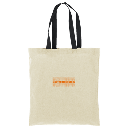 manton-stacked-echo-port-authority-core-cotton-tote — Natural/Deep Black — Front — source sha256 51076d523c5b2a2a385bce89638190c14599d44968b7bd43a0f9a28723cf3b56 — Color position 3