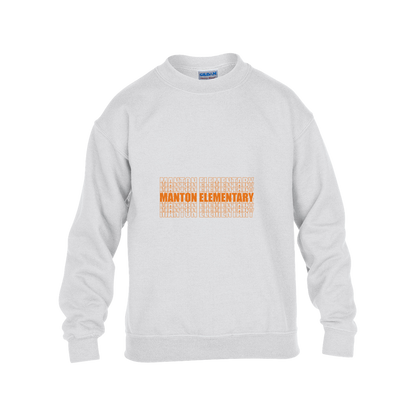 manton-stacked-echo-gildan-kids-heavy-blend-fleece-crew — White — Front — source sha256 522dcf6bede72fe7dd84da99fe7bfdf64970231be3c3669d8401202ac9950e87 — Color position 4
