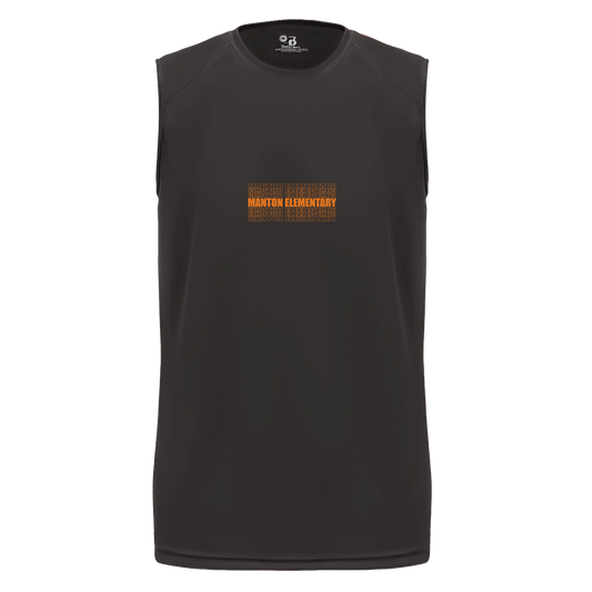 manton-stacked-echo-badger-b-core-sleeveless-performance-tee — Black — Front — source sha256 562ad314527b16b78b0e0a7d458a90270bcfdf904ebd128552b6d52509c291e5 — Color position 1