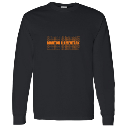 manton-stacked-echo-gildan-ls-t-shirt-5-3-oz — Black — Front — source sha256 5be5a19686acb742c8ade5b6076811cabf4a834265d3b114b925bf4b56a4dfe0 — Color position 4
