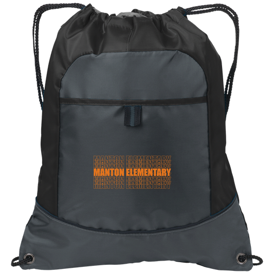 manton-stacked-echo-port-authority-pocket-cinch-pack — Deep Smoke/Black — Front — source sha256 5f4a36e0f935d2f42b5ba96e19acd85ac5b063caf4552467d50e4aa08d246ac2 — Color position 1
