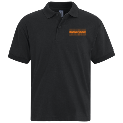 manton-stacked-echo-gildan-kids-jersey-polo — Black — Front — source sha256 6d9d3910e19b4fef90368a716764e8282c2f627075814a7a8892d8807c58cf14 — Color position 2
