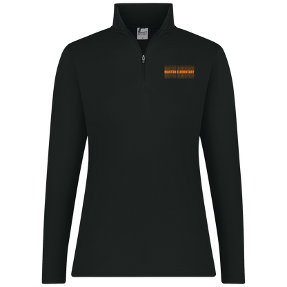 manton-stacked-echo-c2-womens-1-4-zip-pullover — Black — Front — source sha256 76441125a6d70cfa8a3d2f3f23640680dfe34258e31131981fb46fdec2777730 — Color position 1
