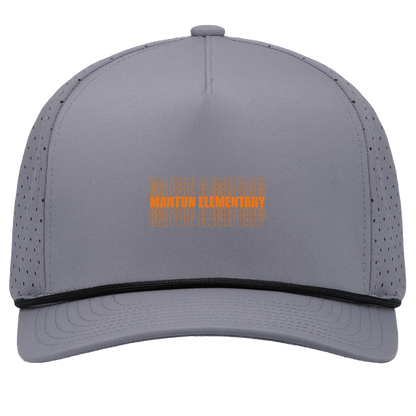 manton-stacked-echo-pacific-headwear-weekender-perforated-snapback-cap — Graphite/Black — Front — source sha256 7a7eabcb4f6d1db934d659b797610c4948429923cba5a551382a015d28cbe76e — Color position 3