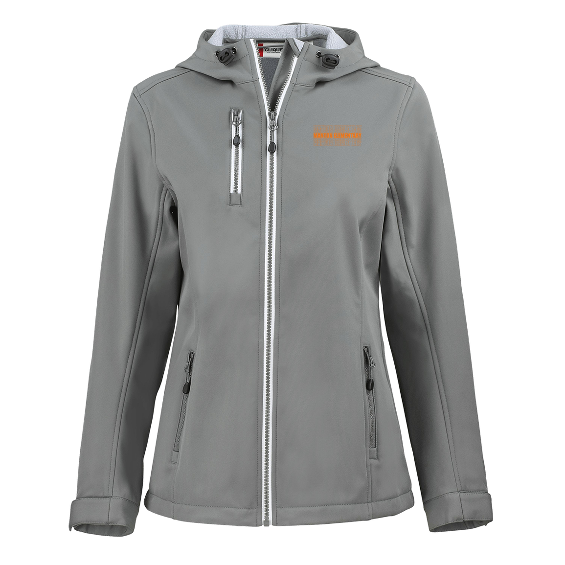 manton-stacked-echo-clique-womens-eco-stretch-softshell-jacket — Slate — Front — source sha256 81919760b7ca0144de35a85742e40766fe6a53e56f1de114be6262ed1a57f41b — Color position 2