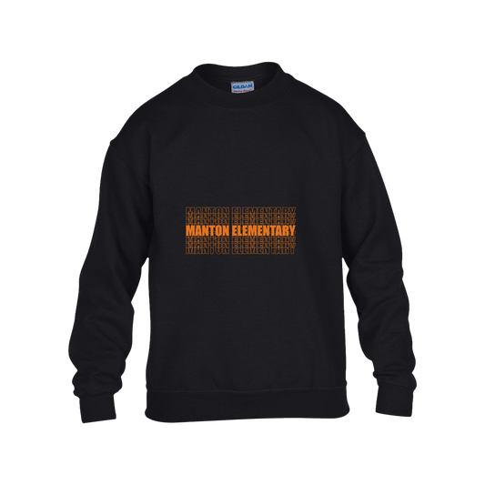 manton-stacked-echo-gildan-kids-heavy-blend-fleece-crew — Black — Front — source sha256 842243900f48d24f181ad1ca965e86f3ebc78560896b9891a21772e34dd28f2d — Color position 1