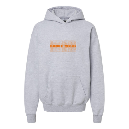 manton-stacked-echo-gildan-kids-midweight-fleece-hoodie — Sport Grey — Front — source sha256 98ee74cd454c9d37218557a97189794f9ced0fa073da75f112a3e7b075d67ca9 — Color position 3