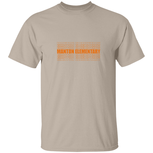 manton-stacked-echo-gildan-5-3-oz-t-shirt — Sand — Front — source sha256 9ecb78915d9f4aabc78b11679fe4bb6b72522c08df0f328f3d6838d275721319 — Color position 1