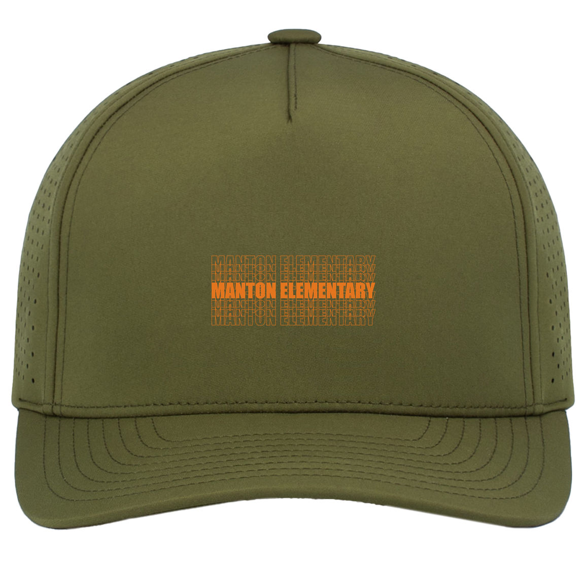 manton-stacked-echo-pacific-headwear-weekender-perforated-snapback-cap — Moss — Front — source sha256 a5f05857fab7103b583828575340734b3c68894c6c6e8c4bd9fcc999b5c5025c — Color position 9