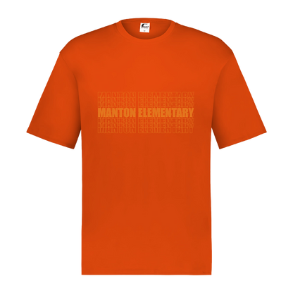 manton-stacked-echo-c2-mens-performance-short-sleeve-tee — Orange — Front — source sha256 ab7f15827dbc03aa236d626d731b3de14eda58b9241be2085e9f452ecc162af5 — Color position 5