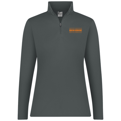 manton-stacked-echo-c2-womens-1-4-zip-pullover — Graphite — Front — source sha256 b06586f81b9d7283bb9a1d89902bbe90a445564a173437be1195becb3c37c231 — Color position 4