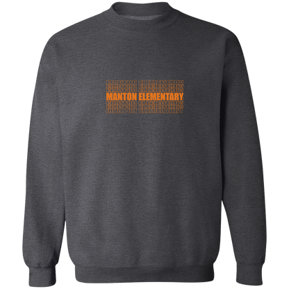 manton-stacked-echo-gildan-crewneck-pullover-sweatshirt — Dark Heather — Front — source sha256 b16ca9038fdbe024284120a08ac36aa4ff1c66fe4605b81c7592ef8456b7b204 — Color position 6