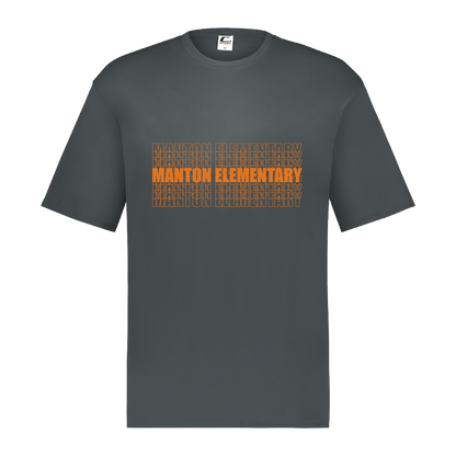 manton-stacked-echo-c2-mens-performance-short-sleeve-tee — Graphite — Front — source sha256 b54f8f07095549dae6e0597d746ee7b821e3911a5194b0c06aa1ba16415d2df2 — Color position 2