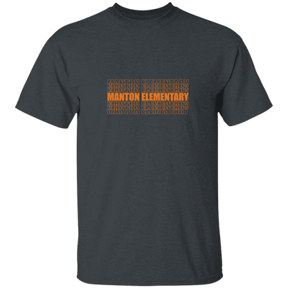 manton-stacked-echo-gildan-youth-5-3-oz-100-cotton-t-shirt — Dark Heather — Front — source sha256 b9803c6b1ead5c2d11d4bfe1c8861a94ff963248a6bcd6724cb6b35b73500cb1 — Color position 4