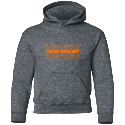 manton-stacked-echo-gildan-youth-pullover-hoodie — Dark Heather — Front — source sha256 cf795712fb443dff30bd68d7109a3b33b4411ad92c1cac3d0b558f7af238b843 — Color position 4