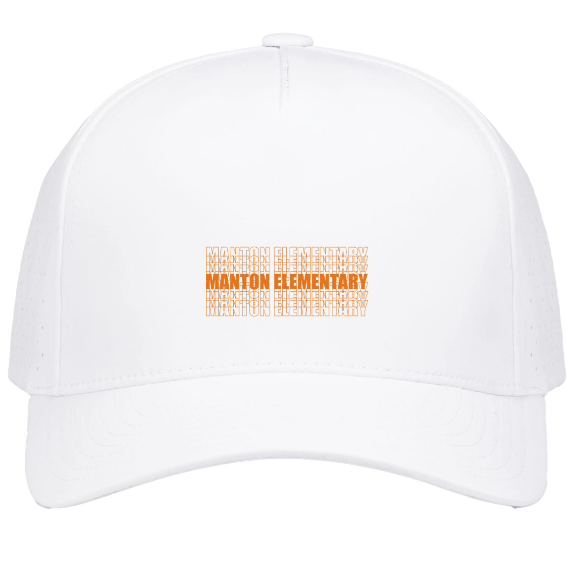 manton-stacked-echo-pacific-headwear-weekender-perforated-snapback-cap — White — Front — source sha256 eec6a2fbcbb59cca461f3e9bc6c056c9cdcba393577fdb511c39e48c11935d09 — Color position 6